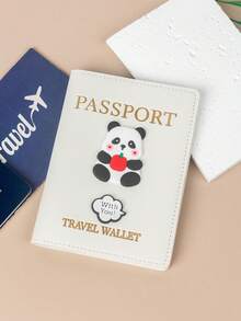 1pc Matte Finish Pu Material Travel Passport Cover With World Map & Letter Print And Fixed Design Passport Holder Passport Case Passport Wallet Passport Bag For Holiday For Vacation Passport Pouch For Flight For Back To School For Men And Women Travel Essentials Travel Accessories Valentine's Day SummerFor Travel Lightweight