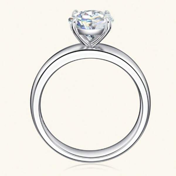 Silver 925 D Moissanite Jewelry Diamond Ring For Women, Gorgeous Style An Ideal Valentine's Day Gift, Birthday Gift And Anniversary Gift.