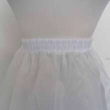 儿童裙撑公主裙日常小女孩花童弹力可调节钢圈泡泡袖裙子一圈万圣节情人节