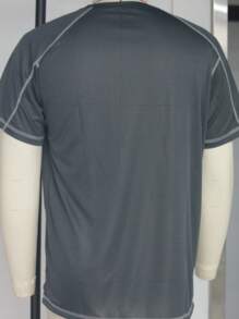 High-End Breathable Quick-Dry Casual Sports Outdoor Running Short Sleeve T-Shirt For Men, Mesh Fabric, Summer Lightweight
