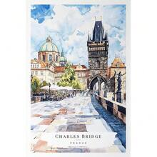 1 件东欧旅行海报捷克共和国土耳其匈牙利伊斯坦布尔印刷帆布墙艺术家居房间装饰礼物无框