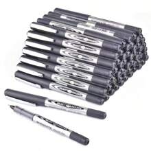 10pcs Liquid Ink Ballpoint Pens With Caps, Black/Red/Blue Ink, Large Capacity Pen For Office Writing, Student Study, Signing