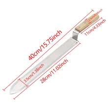 Cuchillo de miel de 40 cm, raspador de apicultura, herramientas de apicultura de acero inoxidable, equipo de extracción de miel - Diente de un solo lado - Ver 5