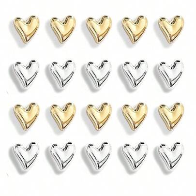 10pcs Heart-Shaped Fridge Magnets, Cute Heart Refrigerator Stickers, Personalized Magnetic Stickers For Kitchen, Office, Whiteboard, Dishwasher, Home Decor, Gifts For Friends, Party Favors (Random Colors)