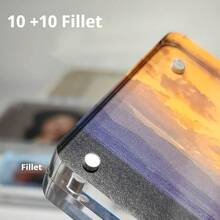 إطار صور مغناطيسي شفاف من الأكريليك ذو زوايا مدورة بسمك 10+10مم، إطار صور مغناطيسي بلوري عالي الجودة، مناسب للغاية لعرض الصور، متين وسهل الاستخدام، علامة السعر وبطاقة الصنم المغناطيسية، إطار صور هدية عيد الميلاد والتخرج - شفاف - مشاهدة 7