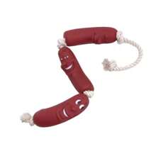 Hundespielzeug aus Gummi, Wurst, Quietschen, für kleine Hunde, zum Kauen von Wurst, interaktives Training, Zahnreinigung, Welpenkauen, Heimtierbedarf