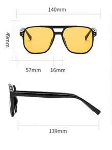 1/2/3/4/5/6pcs Sporty Outdoor Y2K Retro Driving Travel Beach Fashion Large Frame Fashion Glasses, Summer Back To School Fashionable Preppy School Look - Black+Blue+Tea+Orange - View 8
