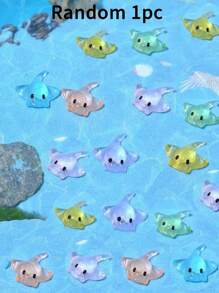 80/50/20/10/1pc Mini Night Glow Marine Animals Devil Fish,Colorful Miniature Realistic Devil Fish Decoration,Teenagers' Gift Or Incentive,Fish Species Birthday Gifts Graduation Party Gifts,Miniature Things Figurines To Hide For DIY Decoration, Ocean Style Party Ornaments