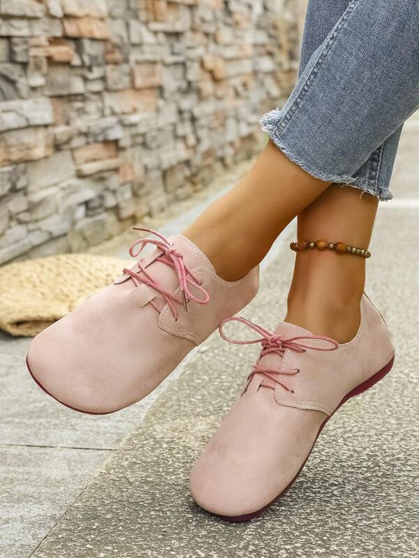 Vintage Style Lace-Up Flat Shoes, Casual Versatile Comfortable Bestselling Women Shoes