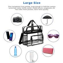 Transparent PVC Tote Bag Casual Shoulder Bag Sports Waterproof Beach,Clear Bag,Fashionable Transparent,Clear Waterproof Bag For Women,Perfect For Summer,Vacation & Beach,School Bag,Large Capacity,Waterproof,Lightweight,Portable