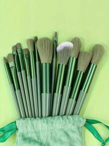 13pcs/Set Soft & Fluffy Makeup Brush Set, Including Foundation, Blush, Eye Shadow Brushes, Professional Kabuki Makeup Brushes, Beauty Tools, Great Gift For Girlfriend, Valentine's Day, Birthday, Portable