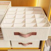 1/2pcs Tianshan Underwear Storage Box - Bedroom Underwear Drawer Organizer With Dividers, Multi-Functional Dormitory Household Wardrobe Underwear Container - Snow Mountain White - View 2
