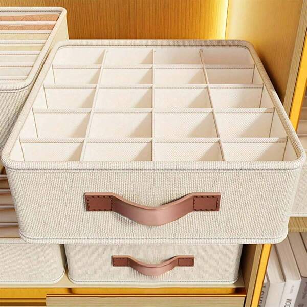 1/2pcs Tianshan Underwear Storage Box - Bedroom Underwear Drawer Organizer With Dividers, Multi-Functional Dormitory Household Wardrobe Underwear Container