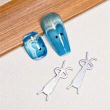 Rabbit-Shaped Iron Wire Can Be Used With Magnets To Draw Out Rabbit Ears Shapes Effect For Cat Eye Polish Magnetic Nail Art Tool Nail Art Accessories,Nail Supplies,Nail Tools,Nail Art Tools,Back To School,Nails,Nail Tools For Press On Nails