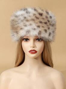 Băng đô thời trang Thu/Đông mới bằng lông giả mềm mại, ấm áp, họa tiết da báo dành cho nữ, phụ kiện tóc thời trang. - nhiều màu - Xem 14