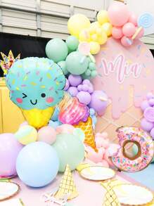 139 Stücke Süßigkeiten & Eis Geburtstags-thematischer Ballon Bogen Set, beinhaltet Donuts, Regenbogen Eiscreme Ballons, Makronen rosa/lila/blau/gelb/grün Latexballons für Geburtstagsparty, Sommerfestdekoration, Eisparten Dekoration, Makronen Geburtstagsthema, süße Ballondekoration, Dessert Geburtstagsparty Ballons, Jahrestag, Prinzessinnen Geburtstag, Mädchen Geburtstags Ballondekoration