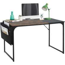 Furniture Escritorio Moderno Escritorio para Computadora Escritorio de Estudio con Bolsa de Almacenamiento Adecuado Escritorio de Oficina Ligero y Resistente Marrón 100 x 48 x 74cm - Marrón (100 x 48 x 74 cm) - Ver 11