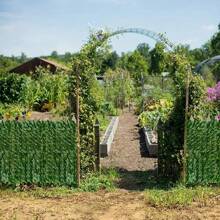 1pc Green Outdoor Decorative Artificial Plant Garden Fence