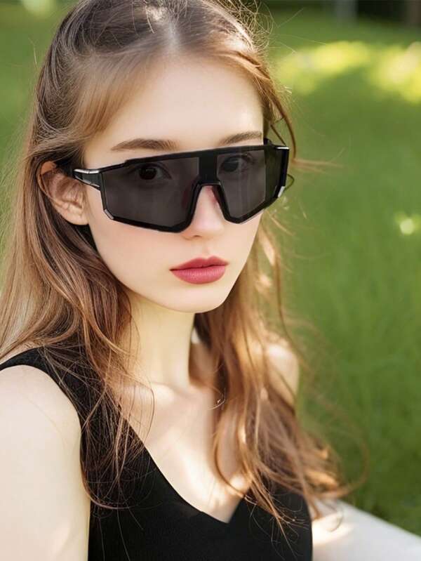 Gafas de moda deportivas con marco grande para hombres y mujeres, gafas de moda con lentes reflectantes de colores, adecuadas para la protección solar del verano, vacaciones en la playa, deportes al aire libre, escalada de montaña, pesca, ciclismo, compras y accesorios para fotografía