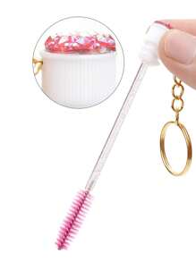 1pc Keychain Design Eyelash Brush With Tube