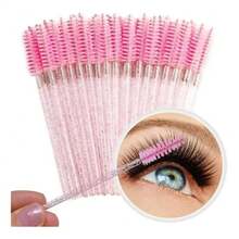 Kit Alongamento De Cílios - 100 Pads + 50 Escovinhas + 50 Aplicadores + Fita Transpore - Multicolorido - Visão 3