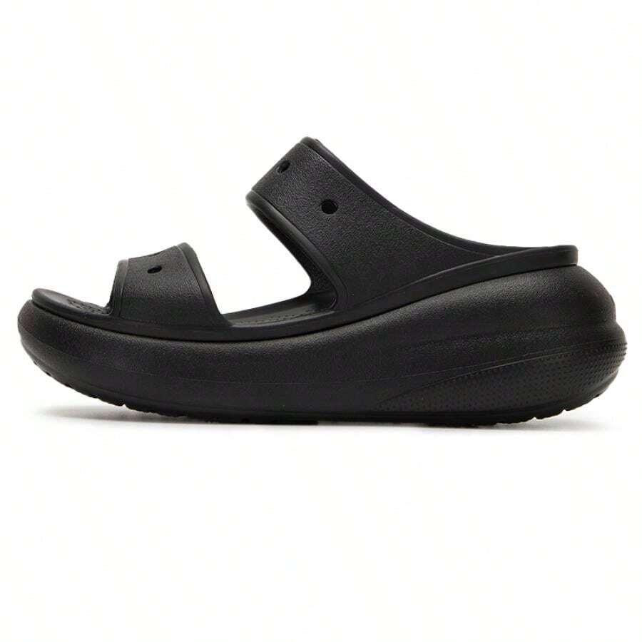 Crocs Unisex Puffy Sandals, Lightweight & Comfortable Sports Casual Shoes For Indoor/Outdoor, Beach Slippers, 207670-001 - Black - View 1