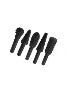 5 Carbon Steel Wood Carved File Files Drill Bit Set DIY Woodworker Rotary Embossed Chisel Shaped Tool Brink Power Tools For Engraving, Polishing, Grinding