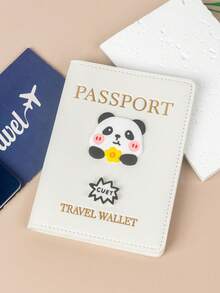 1pc Matte Finish Pu Material Travel Passport Cover With World Map & Letter Print And Fixed Design Passport Holder Passport Case Passport Wallet Passport Bag For Holiday For Vacation Passport Pouch For Flight For Back To School For Men And Women Travel Essentials Travel Accessories Valentine's Day SummerFor Travel Lightweight