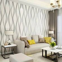 1 Roll 3D Striped Self-Adhesive Wallpaper, Stereoscopic Geometric Pattern Wallpaper For Home Decor, Living Room, Waterproof And Removable Wall Sticker For Bedroom & Living Room Wall Paper Wall Stickers Room Decor Wall Decor