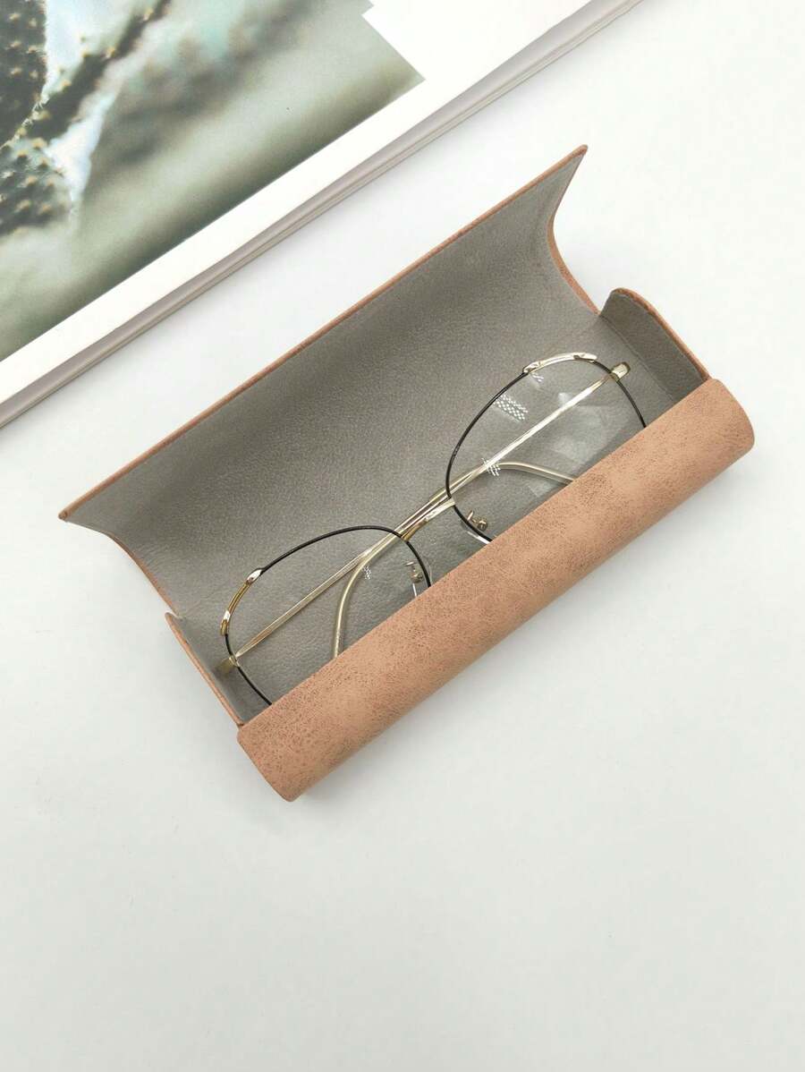 1pc Premium Lightweight Magnetic Closure Eyeglasses Case, Minimalist Design, Portable & Stylish