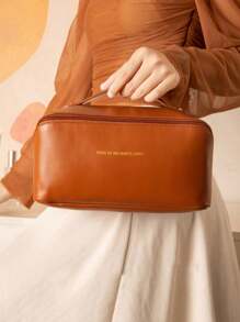 1 pezzo Borsa per il trucco da viaggio impermeabile, borsa cosmetica portatile con cordoncino, organizer per articoli da toeletta multicolore, regalo ideale per fidanzata, moglie, donna, vacanze, compleanno, Natale, borsa da spiaggia, borsa per articoli da toeletta, per il ritorno a scuola