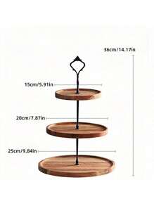 1pc Elegant Lovewood Cake Stand - Multi-Layer Dessert Display, Service Tray, Sturdy Cake Stand