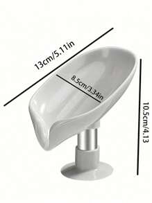 1/2pcs Leaf Shape Soap Dish With Suction Cup - No Drilling Required, Waterless Design, Suitable For Laundry And Bathroom, Suction Cup Soap Dish, Leaf Soap Box Drain And Moisture-Proof Storage Organizer (Suction Cup Becomes Stronger With Water) Back To School