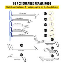 Paintless Dent Removal Rods, 89 PCS Paintless Dent Repair Tools, Golden Lifter Puller Car Dent Repair Kit, Glue Puller Tabs Dent Puller Kit For Auto Dent Removal, Minor Dents, Door Dings - US A Type Plug(110-127V) - View 5