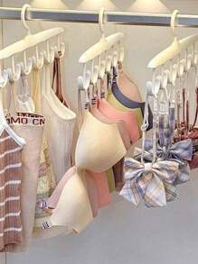 1pc Multi-Functional Rotating Clothes Hanger With Multiple Hooks For Tie And Scarf, Space Saving Clothes Hanging Rack For Closet