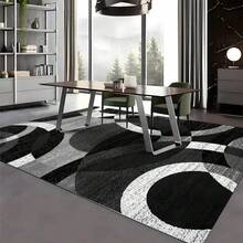 A Large Area Rug/Outdoor Rug, New 2025 Edition, Featuring Personalized Geometric Patterns In A Modern Minimalist Style. This Luxurious Area Rug Complements Various Home Decors, Is Premium Machine-Washable, And Made With High-Density Material With Non-Slip Bottom Particles, Fade-Resistant. Modern Design Suitable For Bedrooms, Living Rooms, Dining Rooms, Backyards - Multicolor - View 3