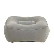 Almohada inflable para reposapiés de PVC, cojín de aire para reposapiés, para viajes, oficina, hogar, herramientas para relajar los pies debajo del escritorio - Gris - Ver 10