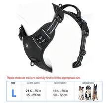 Dog Harness, No-Pull Pet Harness with 2 Leash Clips, Adjustable Soft Padded Dog Vest, Reflective No-Choke Pet Oxford Vest with Easy Control Handle for Large Dogs