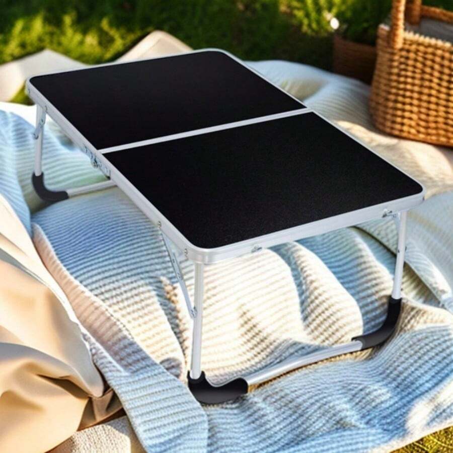 1 pezzo Scrivania portatile pieghevole in alluminio, semplice tavolino per laptop per letto/camera da letto, scrivania compatta per studenti e materiale scolastico, Torna a scuola
