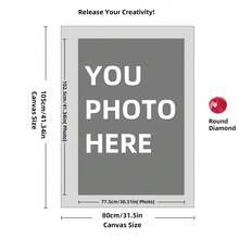 Customized Diamond Painting Set, DIY Personalized Pictures, 5D Diamond Art, Adult Customized Gift, Home Wall Decoration (Round Diamonds, 11.7x11.7 Inches/30x30 Cm), Diamond Painting Art Set - Multicolor - View 18