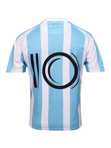 SURUIDA 1pc Argentina Soccer Jersey, Professional Sports Football Shirt, Comfortable For Match, Casual, Team, Outdoor Sports Short Sleeve Top