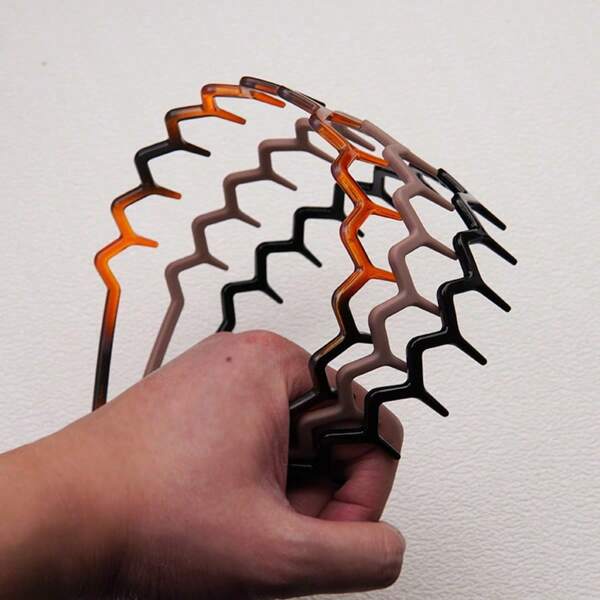 2pcs/Set Women Simple Fashion Wavy Teeth Fixed Non-Slip Hair Hoop, Elegant Suitable For Makeup, Washing, Daily Wear (2/1pc)