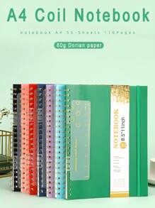 A4 Coil Notebook, Simple Ins-Style Notebook And Comes With Rulers, School Supplies, Office Supplies School Supplies, Back To School