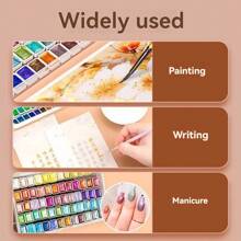Juego de acuarelas sólidas perladas de 20 colores: pigmentos premium para caligrafía inglesa, pintura, teñido y artesanía floral, de vuelta a la escuela, útiles escolares
