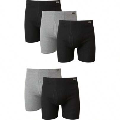 Hanes Men's Underwear Boxer Briefs Pack, Cotton ComfortSoft Boxer Brief For Men, Moisture-Wicking Breathable, Multipack