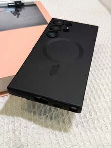 CteGlodrix 奢华哑光磁吸无线充电TPU手机壳，带镜头保护膜，兼容三星Galaxy S25 S24 S23 S22 S21 Ultra S25 Plus A55 56，国际版，非国内版 - 淺藍色 - 查看 9