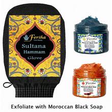 Original Kessa Exfoliating Glove – Moroccan Hammam Mitt For Deep Cleansing, Dead Skin & Keratosis Pilaris – Microdermabrasion Scrubber For Spray Tan Removal, Long-Lasting, Made In Morocco - 1 - View 2