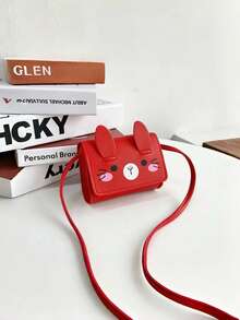 This Brand New MINI Cute Mini Crossbody Bag Features An Adorable Cartoon Cat Design. It Is A Casual Crossbody Bag, Very Suitable For Children, And Can Also Be Used As A Small Coin Purse, Travel Handbag/Wallet, Making It An Ideal Choice For Girls. It Is A Perfect Gift For Girls, Especially Suitable For Valentine's Day Or New Year. - Hot Pink - View 2