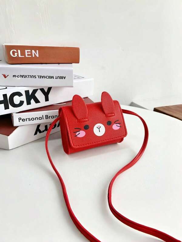 1Pc New Sweet Mini Rosbody Bag, Children's Cute Cartoon Kiten Casual Crossbody Bag, Smal Coin Purse For Girs, Messenger Bag Handbag Wallet For Travel Baily Use