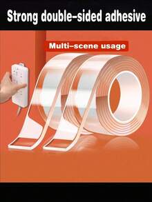Cinta adhesiva doble cara super nano, gruesa, transparente, sin residuos, resistente al agua para unir plástico, madera, vidrio, piedra y metal - Multicolor - Ver 2